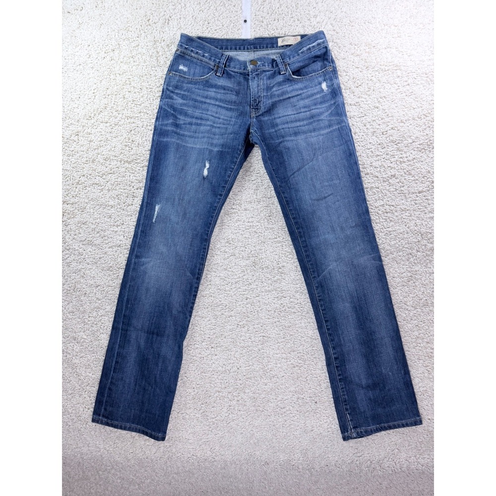 Womens 27 4 Gap Roslyn Boyfriend Jeans Blue Distressed Cotton Stretch Y2K Boho